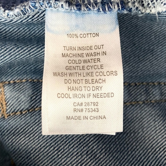 HOUSE OF HARLOW 1960 Denim Midi Pencil Skirt High Rise Split Front Blue - Picture 9 of 9